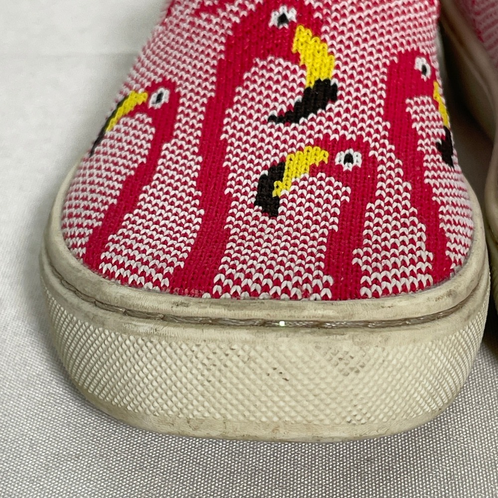Rothy's The Sneaker Pink Flamingo Knit Slip On Shoes Kids Toddler Sz 12 - Picture 5 of 10